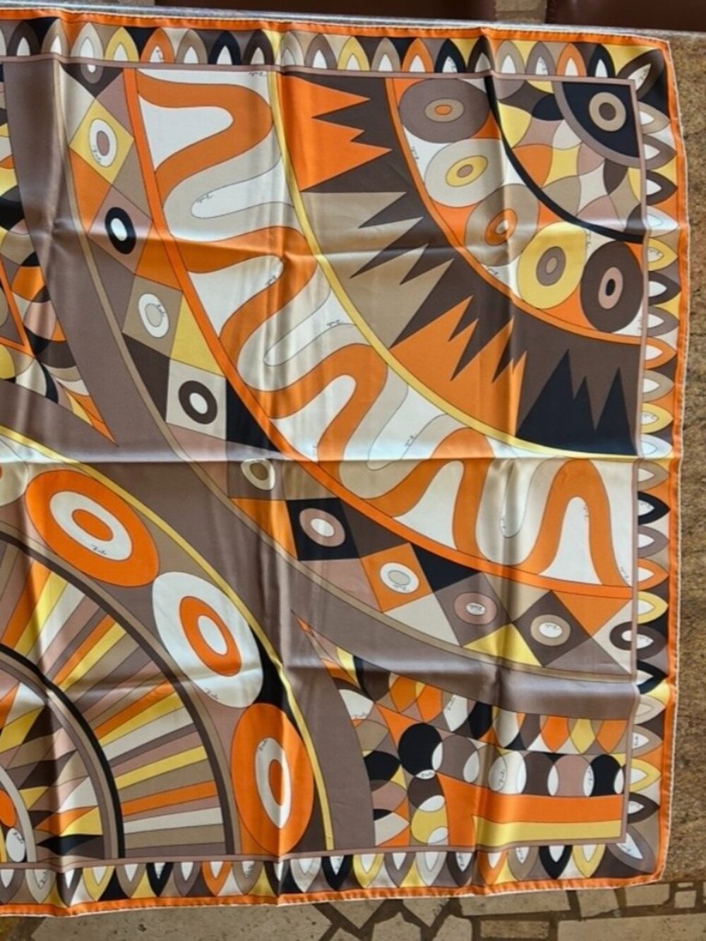 Vintage Emilio Pucci Silk Scarf Made for Lord & Taylor with Hand Rolled Edges